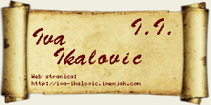 Iva Ikalović vizit kartica